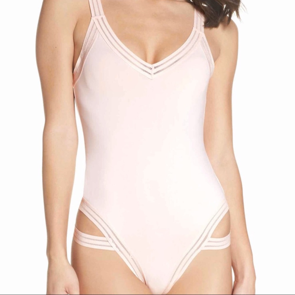 Honey Dew Intimates Petal Pink Bodysuit NWT